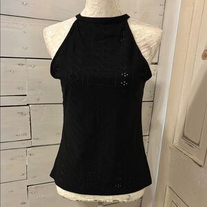 Womens Size Medium Black Knit Sleeveless Women's Top Tank